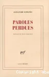 Paroles perdues