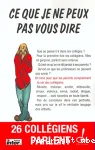Ce que je ne peux pas vous dire